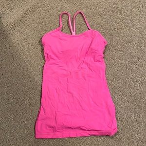 Lululemon Y tank-Hot pink